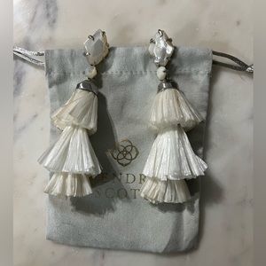 KS Denise Earrings in Silver and Ivroy